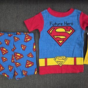 NEW Baby Size 9 months Superman DC Comics PJS Sleep Set Outfit
